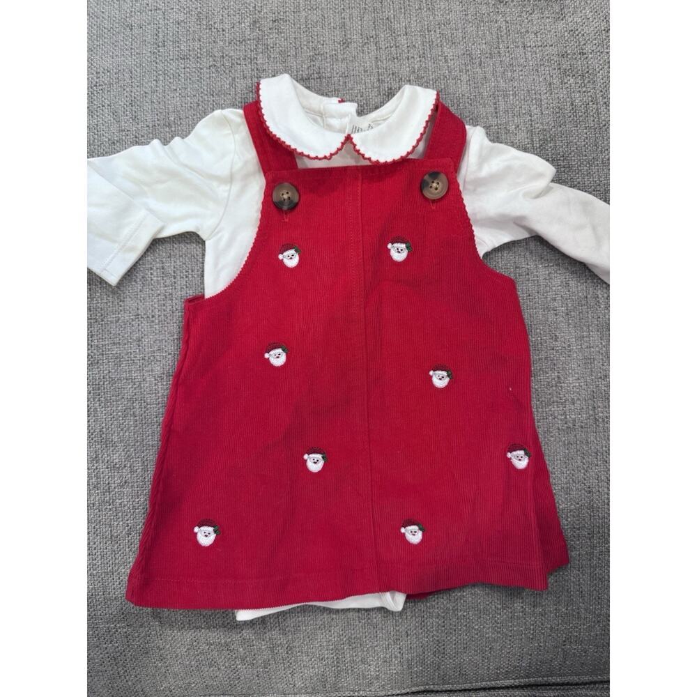 Starting Out Baby Girls Embroidered Santa Jumper & Undershirt 6 Months NEW